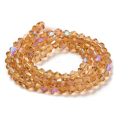 Transparent Electroplate Glass Beads Strands EGLA-A039-T2mm-L18-1