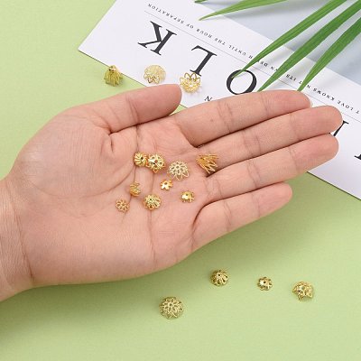 Brass Bead Caps KK-MSMC008-G-1