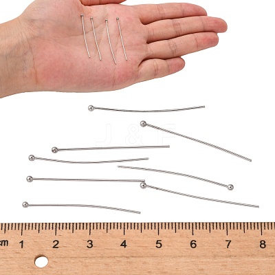 Tarnish Resistant 304 Stainless Steel Ball Head Pins STAS-K146-045-35x0.7mm-1