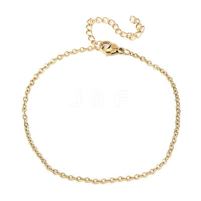 304 Stainless Steel Cable Chain Bracelets BJEW-C134-01D-G-1