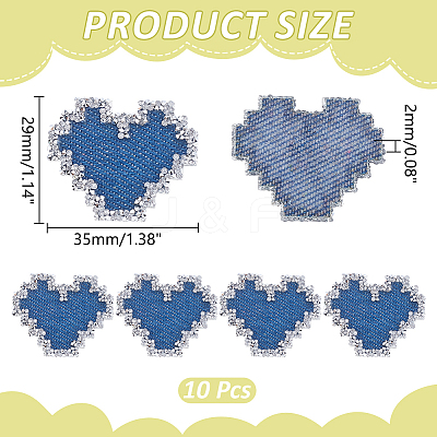 10Pcs Hotfix Glass Rhinestone DIY-WR0004-87B-1