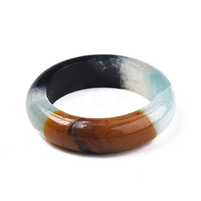 Natural & Synthetic Mixed Stone Plain Band Ring for Women G-N0326-99-1