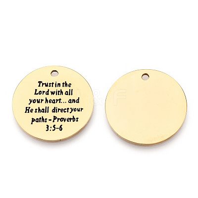 201 Stainless Steel Pendants STAS-T064-37G-23-1