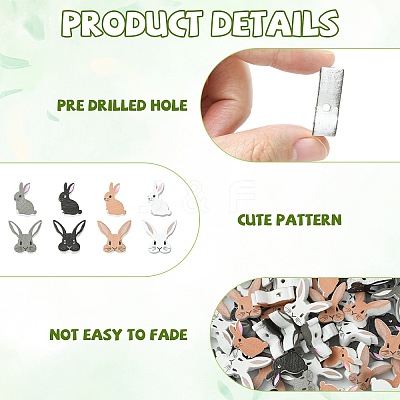 80Pcs 8 Styles Printed Wood Beads WOOD-CJ0002-67-1