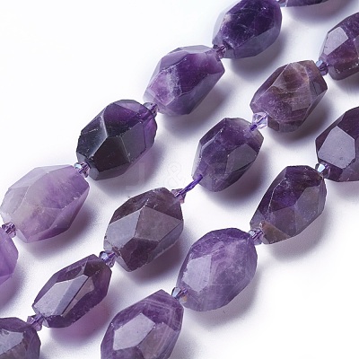 Natural Amethyst Beads Strands G-P434-30A-1