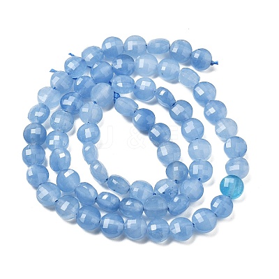 Natural Dyed White Jade Beads Strands G-C179-A6mm-10-1