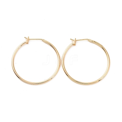 Brass Huggie Hoop Earrings for Women EJEW-A083-02G-1
