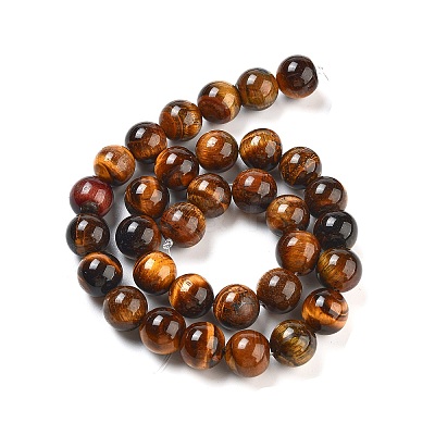 Natural Tiger Eye Round Bead Strands G-R200-12mm-1