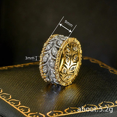 Brass Micro Pave Clear Cubic Zirconia Finger Rings FS-WG88BF1-04-1