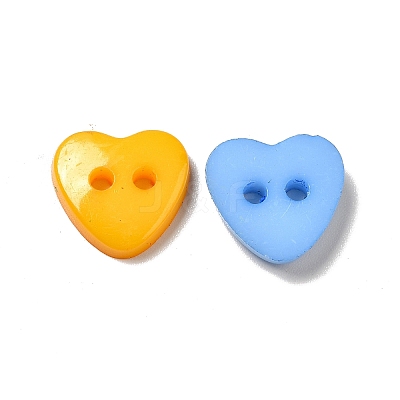 Acrylic Heart Buttons BUTT-E071-A-M-1