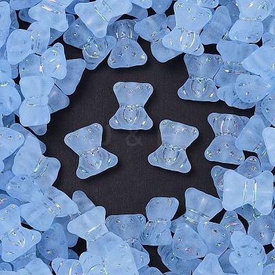 Frosted Transparent Acrylic Beads OACR-P029-20B-04-1