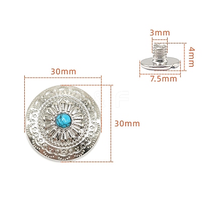 Alloy Decorative Buttons PW-WG1200D-13-1