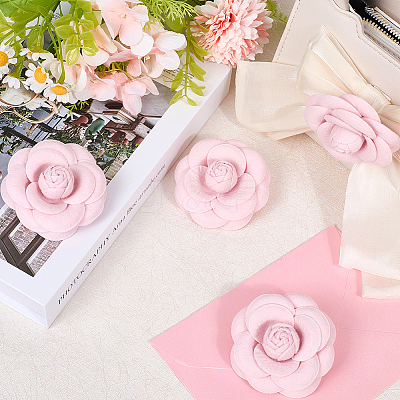 4Pcs Cloth Art Camelia Brooch Pins JEWB-CN0001-03E-1