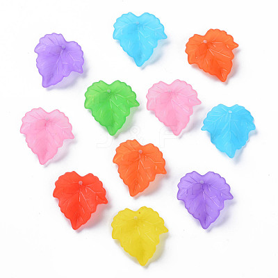 Autumn Theme Transparent Frosted Acrylic Pendants X-PAF002Y-1