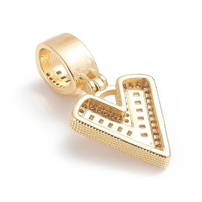 Brass Micro Pave Cubic Zirconia Pendants ZIRC-G165-13G-V-1