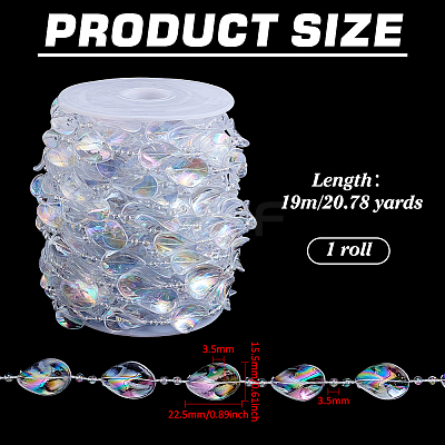 Acrylic Cord Beads for Party Decoration FIND-WH0816-062B-1