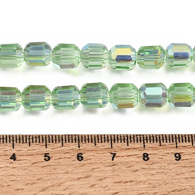 Electroplate Transparent Column Glass Beads Strands EGLA-A043-02-AB10-1