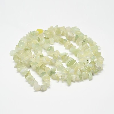 Chip Natural New Jade Beads Strands G-N0144-01-1