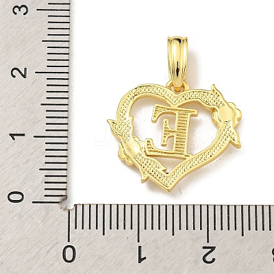 Heart Brass Pendants KK-I714-04G-E-1
