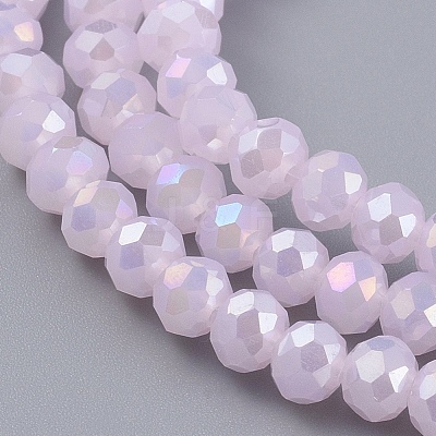 Electroplate Glass Beads Strands EGLA-A034-P2mm-B12-1