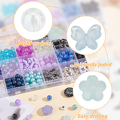 451Pcs 24 Styles Acrylic Beads OACR-HY0001-13-1