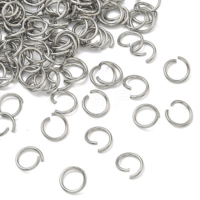 Tarnish Resistant 304 Stainless Steel Open Jump Rings STAS-E066-08-10mm-1