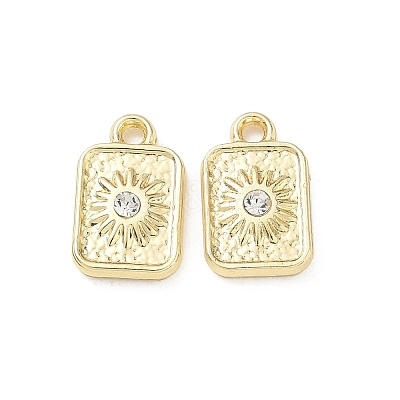 Alloy Rhinestone Pendants FIND-D044-08G-1