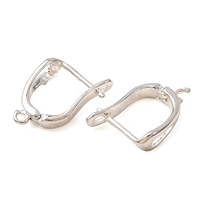 Brass Hoop Earring Findings KK-L148-07P-1