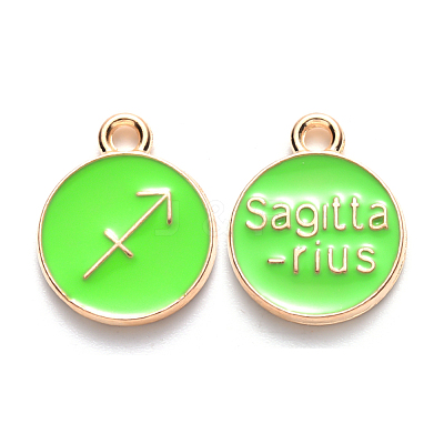 Alloy Enamel Pendants X-ENAM-S124-01A-06F-1