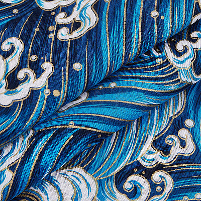 Japanese Style Cotton Fabric DIY-WH0589-004B-03-1