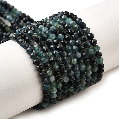 Natural Blue Tourmaline Beads Strands G-G259-D10-3mm-1