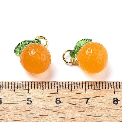 Dyed Natural Agate Orange Charms X-G-U025-07G-1