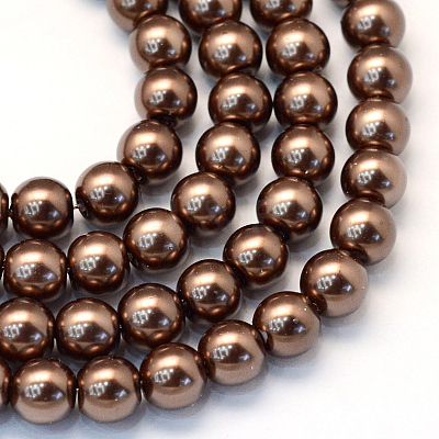 Baking Paint Glass Pearl Bead Strands HY-Q003-3mm-52-1