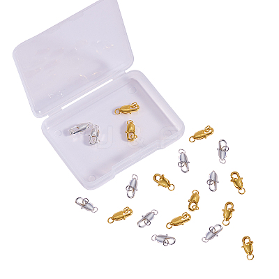 Brass Lobster Claw Clasps KK-CJ0001-35-1