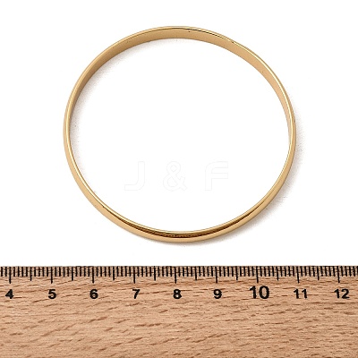 304 Stainless Steel Plain Bangles for Women Men BJEW-Z167-01G-01-1