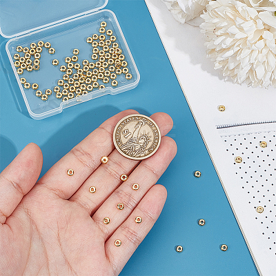 120Pcs Brass Spacer Beads KK-UN0002-36-1
