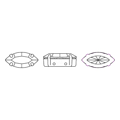 Preciosa® MAXIMA Crystal Sew-On Cups X-PRC-SE10-40010-S-1