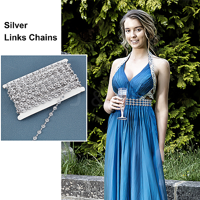 Acrylic Link Chains CHAC-WH0001-02-1