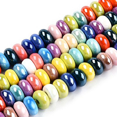 Handmade Porcelain Bead Strands X-PORC-N007-23-1