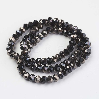 Electroplate Opaque Glass Beads Strands LS-EGLA-A034-P4mm-P01-1