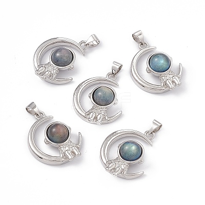 Natural Labradorite Pendants KK-A173-18P-02-1