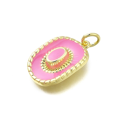 Brass Enamel Pendants KK-K400-20G-02-1