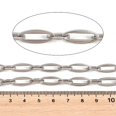 201 Stainless Steel Oval Link Chains CHS-H118-19P-1