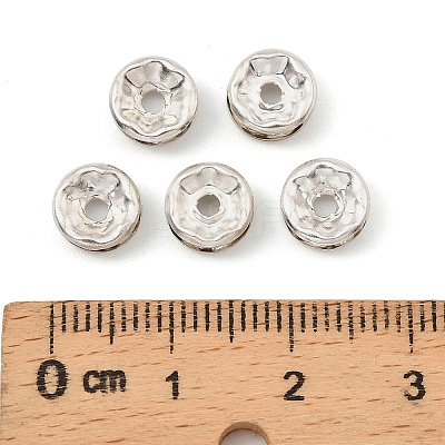 Iron Crystal Rhinestone Spacer Beads X-RB-A009-8MM-S-1