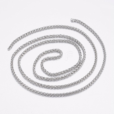 Tarnish Resistant 304 Stainless Steel Wheat Chains STAS-P197-065P-1