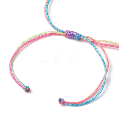 5 Colors Braided Nylon Cord Sets for DIY Bracelet Making AJEW-JB01238-1