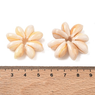 Natural Cowrie Shell Beaded Beads SH-CBACA76-06-1