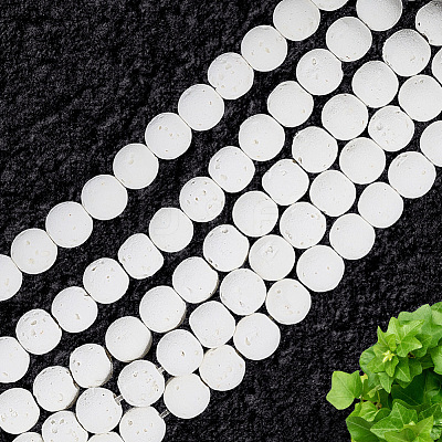 5 Strands Natural Lava Rock Round Beads Strands G-LT0001-02B-01-1