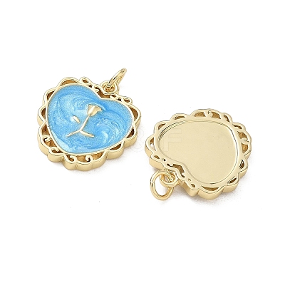 Brass & Enamel Pendants KK-CBAD360-02G-02-1