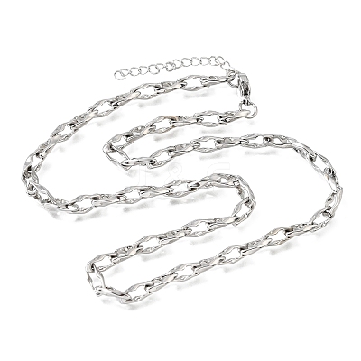 5MM 304 Stainless Steel Twisted Oval Link Chain Necklaces for Man and Women SA-CBAB767-18B-P-1